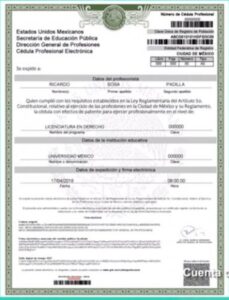 Cédula profesional Electrónica