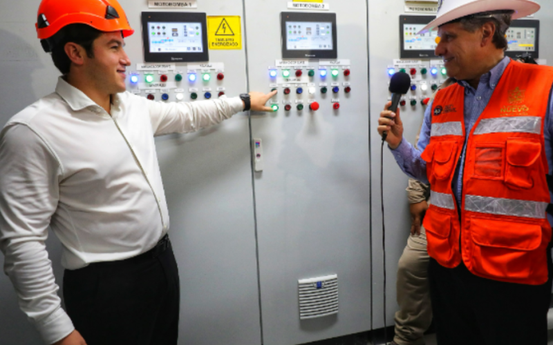 Samuel García enciende segunda bomba del Acueducto Cuchillo II