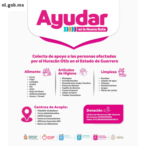 Nuevo León unido para ayudar a los damnificados de Acapulco