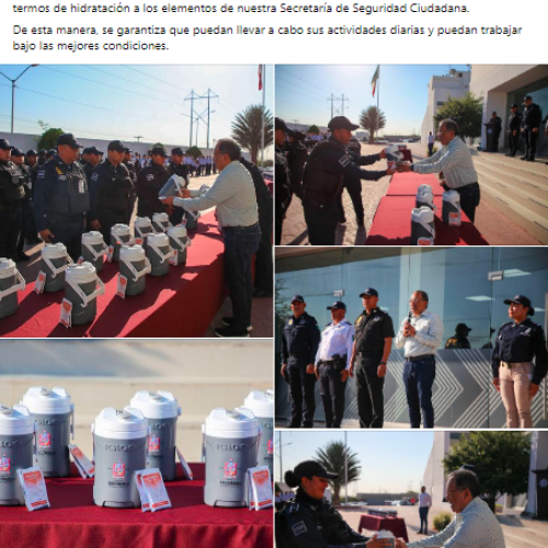 Adoptan medidas ante ola de calor para proteger a la Policía de Escobedo y trabajadores municipales