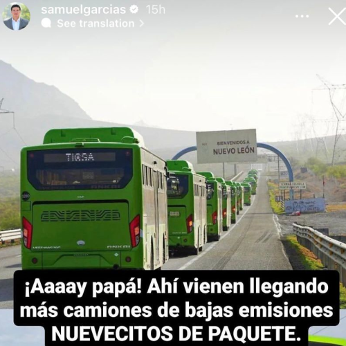 Nuevo lote de camiones llega a Nuevo León para mejorar la movilidad urbana