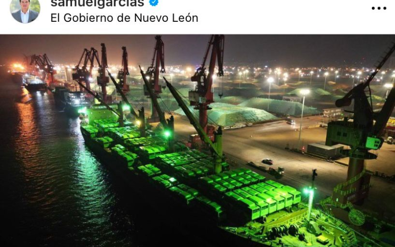 Samuel García anuncia la llegada de 100 nuevos camiones de transporte público