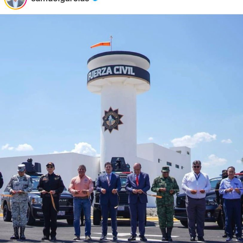 Samuel García inaugura destacamento de Fuerza Civil en Cerralvo