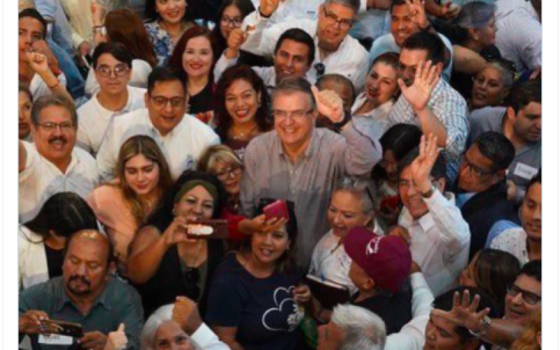 Llega Marcelo Ebrard a Nuevo León