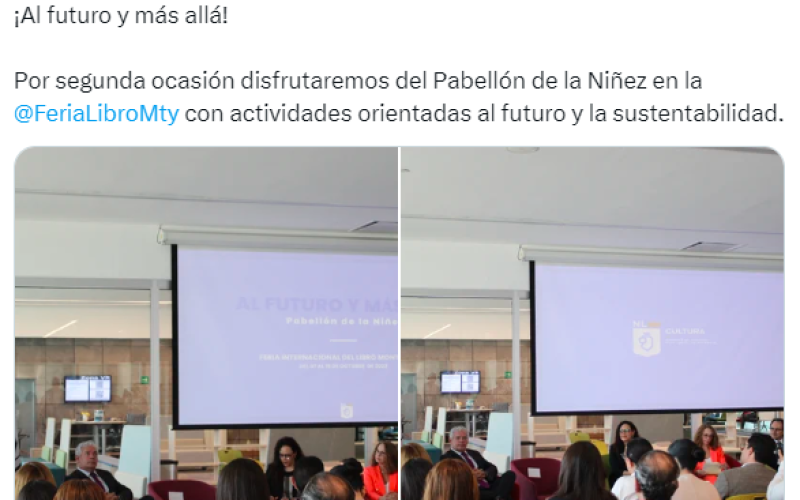 Pabellón de lectura para la niñez en la Feria Internacional del Libro de Monterrey