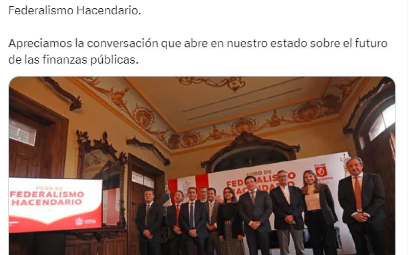 Nuevo pacto fiscal: Propuesta de Samuel García para un equilibrio en la distribución de recursos