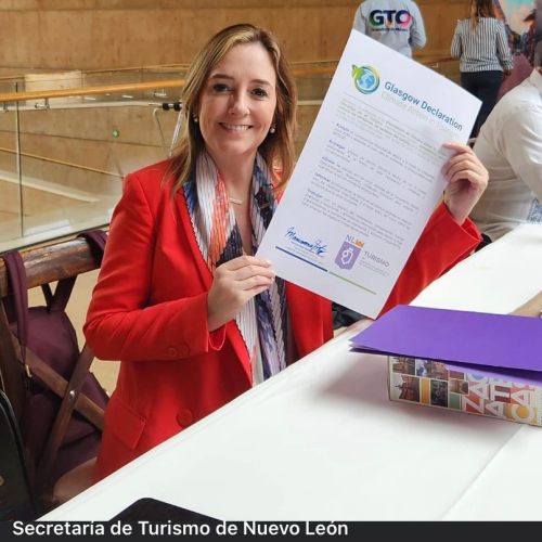 Secretaría de Turismo de Nuevo León firma la Declaración de Glasgow
