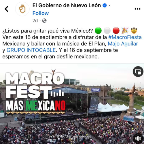 MacroFest celebrará el 213 aniversario de la Independencia de México con música y fiesta
