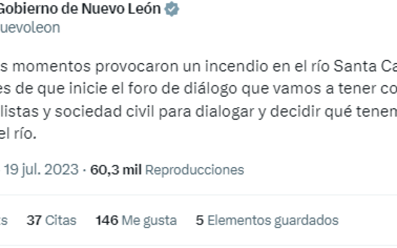 Gobierno de Nuevo León se reúne con activistas por el Río Santa Catarina