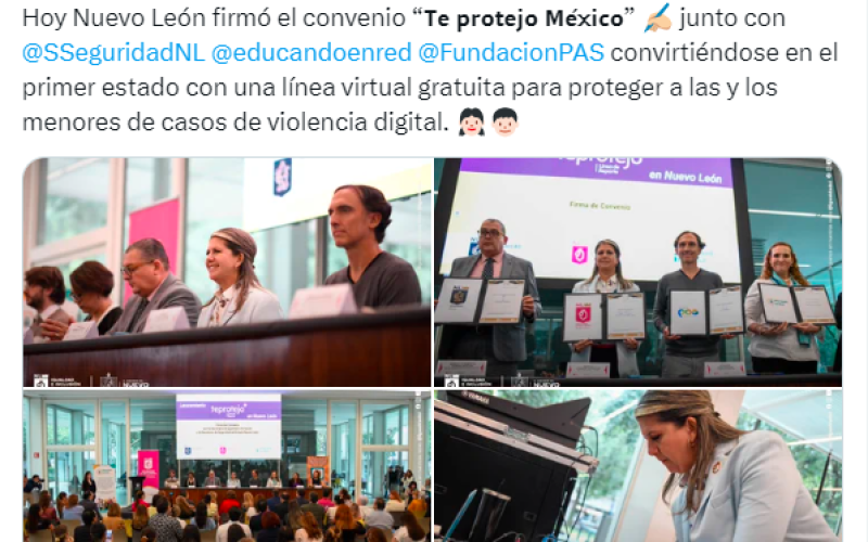 Lanzan plataforma “Te Protejo México” a favor de la protección digital en Nuevo León