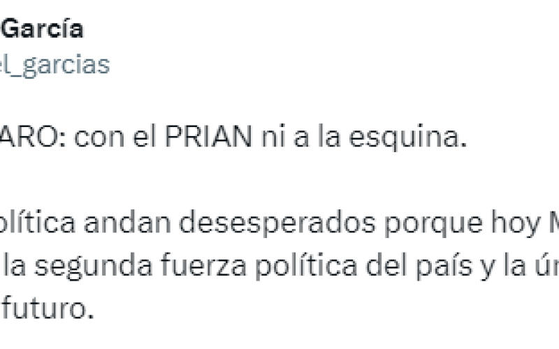 Samuel García refuerza su postura contra el PRIAN