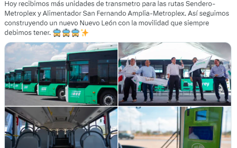 Nuevo León se prepara para la llegada de 2 mil nuevas unidades de transporte público